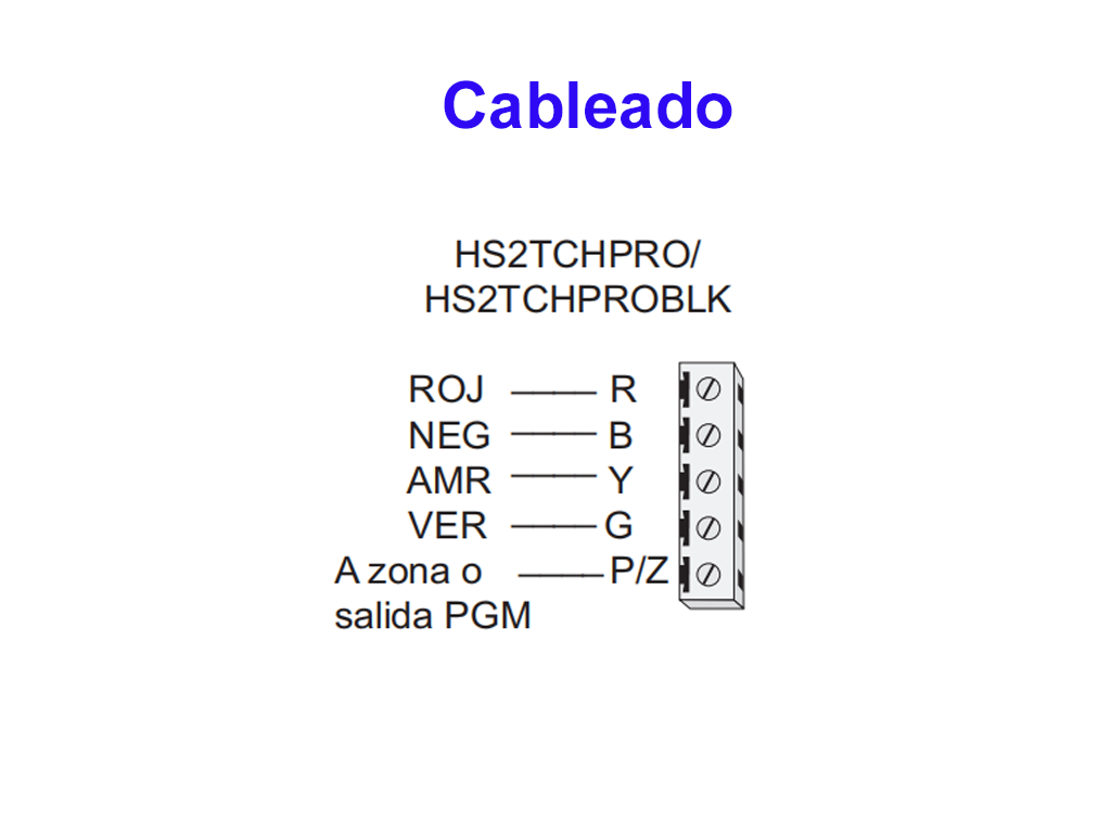 DSC HS2TCHPRO - Teclado Cableado de Pantalla Táctil de 7’’  admite 248 zonas compatible con panel PRO 