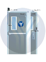 YLI YWP880BLED - Botón Liberador de Puerta con Led / Aprueba de Agua IP68 para Exterior / Acero Inoxidable / Compatible con caja de instalación 76017