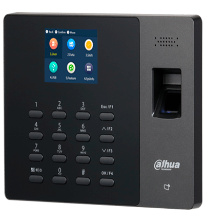 DAHUA ASA1222GL-D - Control de Asistencia Stand Alone con Batería Incluida/ 1000 Usuarios, Passwords y Tarjetas ID/ 2000 Huellas/ 100,000 Registros de Asistencias/ Protocolos TCP/IP/UDP/IPv4/  USB p/Exportar Registros/ Horarios/ #LoNuevo