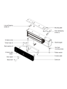 E941SB600PQ - Cerradura Electromagnética de 600 lb / Sensor de adherencia / LED de estado / Voltaje Dual 12/24 VDC / Homologada UL
