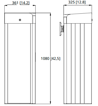 DAHUA IPMECD-3012-RM40 - Barrera Derecha/ Tiempo de Apertura Cierre 2 S/ Frecuencia de Uso ≥ 5000 por Día/ Compatible con Controles de Acceso Dahua y Terceros/ Sin Brazo