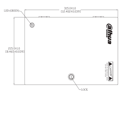 DAHUA DH-PFM343-19CH - Fuente de Poder de 12 Vcc 20 Ampers/ Con Distribuidor para 19  Camaras/  Fusibles Intercambiables/ Voltaje de Entrada de 90 a 264 Vac/ Gabinete Metalico con Cerradura/ Protección contra Descargas/
