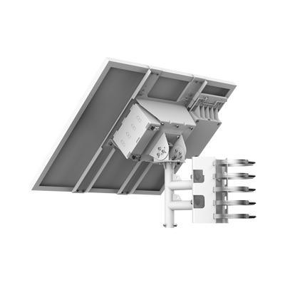 Kit Solar de alimentación / Panel Solar / Batería de Respaldo de Litio 360 Wh / 2 Salidas de 12 Vcd / Accesorios de Instalación / Uso en Exterior IP66 