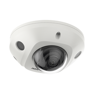 Mini Domo IP 6 Megapixel / Lente 2.8 mm / 30 mts IR EXIR / Micrófono Integrado / Exterior IP67 / IK08 / PoE / Entrada y Salida de Audio y Alarmas / AcuSense / Onvif / MicroSD