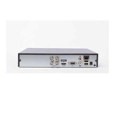 DVR  4 Canales TurboHD + 4 Canales IP / 5 Megapíxel Reales y 3K Reales / Audio por Coaxitron / 1 Bahía de Disco Duro / H.265+ / Salida en Full HD  
