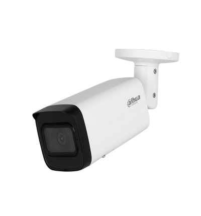 DAHUA DH-IPC-HFW2841T-AS Cámara IP Bullet 4k/ 8 Megapixeles/ WizSense/ H.265+/ WDR Real/ 104°/ IR 80 Mts/ IP67/ E&S de Alarma/ Ranura MicroSD/ PoE/ SMD Plus.