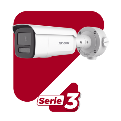 Bala IP 4 Megapixel / Lente 4 mm / Dual Light (60 mts IR + 60 mts Luz Blanca ) / Darkfighter S / Exterior IP67  / WDR 130 dB / AcuSense / Captura Facial / HEOP