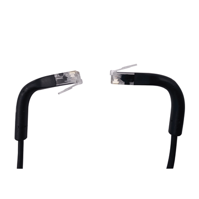 Cable de Parcheo Ultra Slim Con RJ45 Flexible UTP Cat6 - 2 m Negro Diámetro Reducido