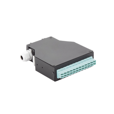 Distribuidor de Fibra Óptica para Riel Din, 12 Acopladores LC/UPC Duplex Multimodo con Charola de Empalme
