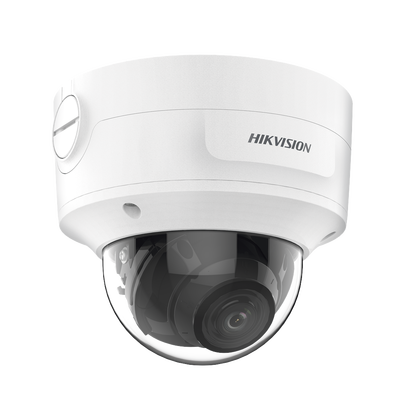 Domo IP 8 Megapixel (4K) / Lente Mot. 2.7 a 13.5 mm / 40 mts IR EXIR / Exterior IP66 / IK10 / ACUSENSE / DARKFIGHTER / Audio y Alarma I/O / PoE+ / Captura Facial / ONVIF / Micro SD