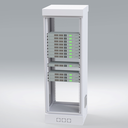 Gabinete para Piso, Capacidad, 31 Unidades de Rack, 553mm de Ancho, 1730mm de Profundidad, Doble puerta y Postes frontales e intermedios ajustables, Color Blanco