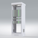 Gabinete para Piso, Capacidad, 31 Unidades de Rack, 553mm de Ancho, 1730mm de Profundidad, Doble puerta y Postes frontales e intermedios ajustables, Color Blanco