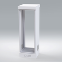 Gabinete para Piso, Capacidad, 31 Unidades de Rack, 553mm de Ancho, 1730mm de Profundidad, Doble puerta y Postes frontales e intermedios ajustables, Color Blanco