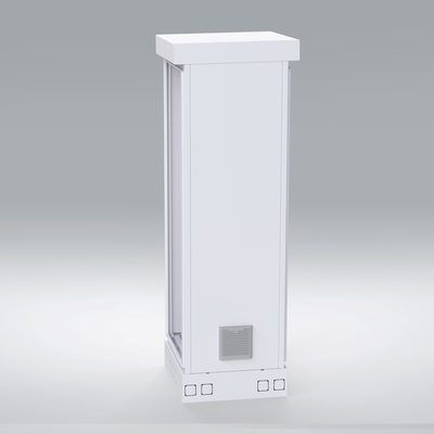 Gabinete para Piso, Capacidad, 31 Unidades de Rack, 553mm de Ancho, 1730mm de Profundidad, Doble puerta y Postes frontales e intermedios ajustables, Color Blanco