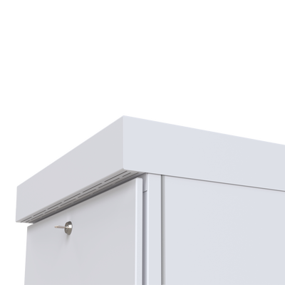 Gabinete para Piso, Capacidad, 31 Unidades de Rack, 553mm de Ancho, 1730mm de Profundidad, Doble puerta y Postes frontales e intermedios ajustables, Color Blanco