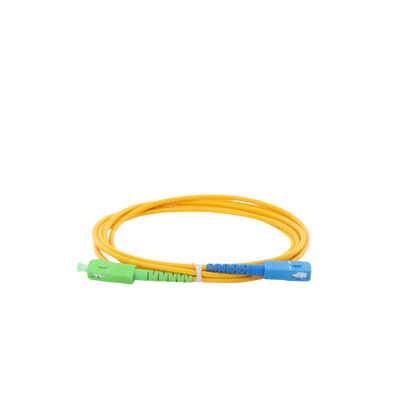 Jumper de Fibra Óptica Monomodo SC/APC-SC/UPC Simplex de 2 metros, 3mm