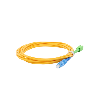 Jumper de Fibra Óptica Monomodo SC/UPC-SC/APC Simplex, color amarillo, 3 metros, 3 mm
