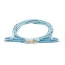 Jumper de Fibra Óptica Multimodo OM4 50/125 LC-LC OFNR (Riser), 2.0 mm, Dúplex, Aqua, 3 metros