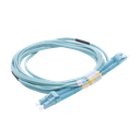Jumper de Fibra Óptica Multimodo OM4 50/125 LC-LC OFNR (Riser), 2.0 mm, Dúplex, Aqua, 3 metros