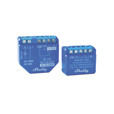 Mini Interruptor inteligente con Wi-Fi, contacto seco, 1 canal 8A, compatible con asistentes de voz Alexa y GoogleHome