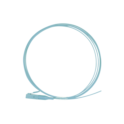 Pigtail de Fibra Óptica Simplex LC, PVC, OM4 50/125, Aqua, 1 metro