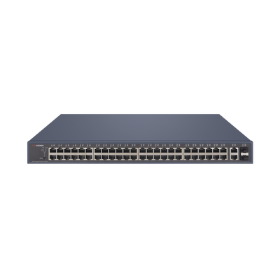 Switch PoE+ / Monitoreable / 48 Puertos 10/100/1000 Mbps PoE+ / 2 Puertos 10/100/1000 Mbps Uplink / 2 Puertos SFP / 470 Watts Totales