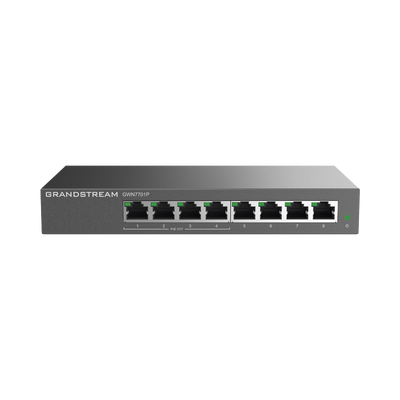 Switch PoE+ Gigabit No Administrable / 8 puertos 10/100/1000 Mbps / 4 puertos PoE+ /  hasta 60W