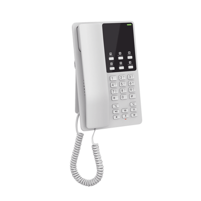 Teléfono IP Hotelero Wi-Fi, 2 líneas SIP con 2 cuentas, codec Opus, IPV4/IPV6, color blanco, con gestión en la nube GDMS