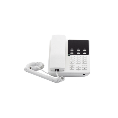 Teléfono IP Hotelero Wi-Fi, 2 líneas SIP con 2 cuentas, codec Opus, IPV4/IPV6, color blanco, con gestión en la nube GDMS