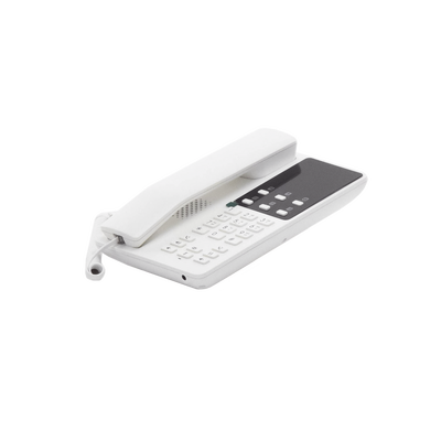 Teléfono IP Hotelero Wi-Fi, 2 líneas SIP con 2 cuentas, codec Opus, IPV4/IPV6, color blanco, con gestión en la nube GDMS