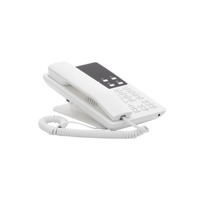 Teléfono IP Hotelero Wi-Fi, 2 líneas SIP con 2 cuentas, codec Opus, IPV4/IPV6, color blanco, con gestión en la nube GDMS