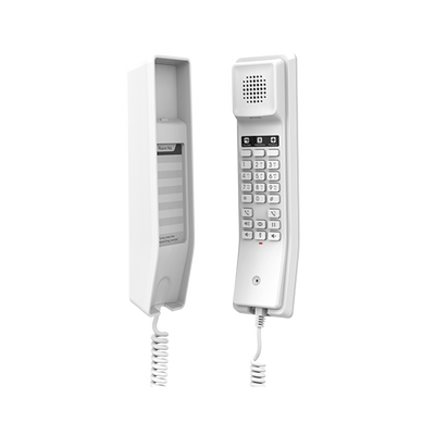 Teléfono IP Hotelero Wi-Fi, 2 líneas SIP con 2 cuentas, codec Opus, IPV4/IPV6, color blanco, con gestión en la nube GDMS