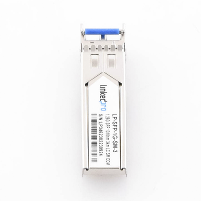 Transceptor SFP (Mini-Gbic) / Monomodo / 1.25 Gbps de velocidad / Conectores LC Dúplex / Hasta 3 km de Distancia