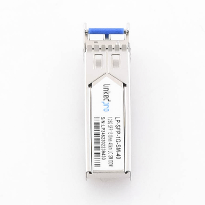 Transceptor SFP (Mini-Gbic) / Monomodo / 1.25 Gbps de velocidad / Conectores LC Dúplex / Hasta 40 km de Distancia