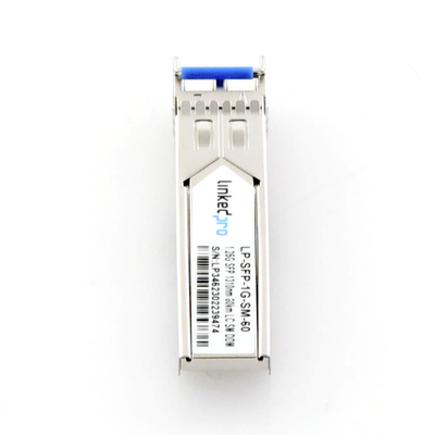 Transceptor SFP (Mini-Gbic) / Monomodo / 1.25 Gbps de velocidad / Conectores LC Dúplex / Hasta 60 km de Distancia