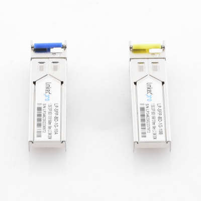 Transceptores Bidireccionales SFP (Mini-Gbic) / Monomodo / 1.25 Gbps de velocidad / Conector LC / Hasta 10 km de Distancia / 2 Piezas