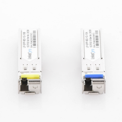 Transceptores Bidireccionales SFP (Mini-Gbic) / Monomodo / 1.25 Gbps de velocidad / Conector LC / Hasta 10 km de Distancia / 2 Piezas