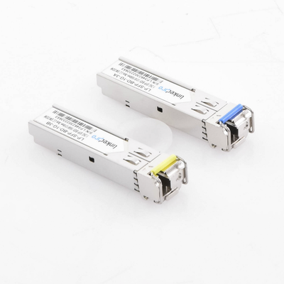 Transceptores Bidireccionales SFP (Mini-Gbic) / Monomodo / 1.25 Gbps de velocidad / Conector LC / Hasta 3 km de Distancia / 2 Piezas