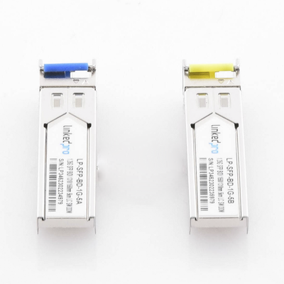 Transceptores Bidireccionales SFP (Mini-Gbic) / Monomodo / 1.25 Gbps de velocidad / Conector LC / Hasta 5 km de Distancia / 2 Piezas