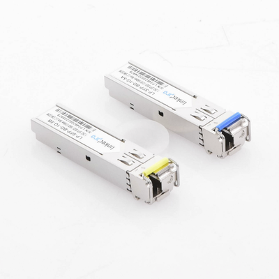 Transceptores Bidireccionales SFP (Mini-Gbic) / Monomodo / 1.25 Gbps de velocidad / Conector LC / Hasta 5 km de Distancia / 2 Piezas