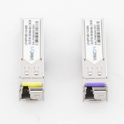Transceptores Bidireccionales SFP (Mini-Gbic) / Monomodo / 1.25 Gbps de velocidad / Conector LC / Hasta 60 km de Distancia / 2 Piezas