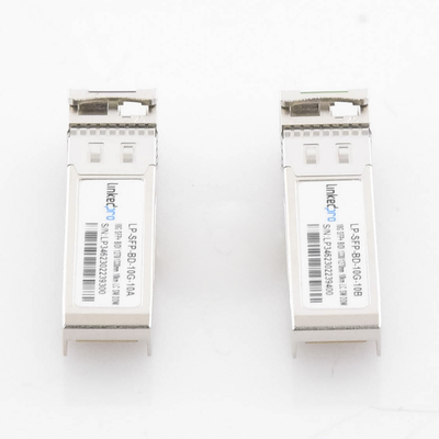Transceptores Bidireccionales SFP+ (Mini-Gbic) / Monomodo / 10 Gbps de velocidad / Conector LC / Hasta 10 km de Distancia / 2 Piezas