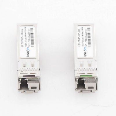 Transceptores Bidireccionales SFP+ (Mini-Gbic) / Monomodo / 10 Gbps de velocidad / Conector LC / Hasta 60 km de Distancia / 2 Piezas