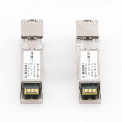 Transceptores Bidireccionales SFP+ (Mini-Gbic) / Monomodo / 10 Gbps de velocidad / Conector LC / Hasta 80 km de Distancia / 2 Piezas