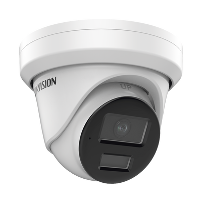 Turret IP 4 Megapixel / Lente 2.8 mm / 40 mts IR / Exterior IP67 / ACUSENSE / DARKFIGHTER / Audio y Alarma I/O / PoE / Captura Facial / ONVIF / Micro SD