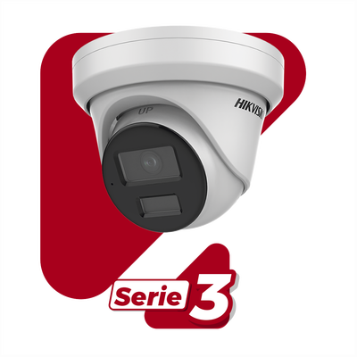 Turret IP 4 Megapixel / Lente 2.8 mm / 40 mts IR / Exterior IP67 / ACUSENSE / DARKFIGHTER / Audio y Alarma I/O / PoE / Captura Facial / ONVIF / Micro SD