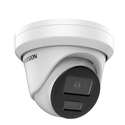 Turret IP 6 Megapixel  / Lente 2.8 mm / Micrófono Integrado / 40 mts IR / Exterior IP67 / WDR 120 dB / Entrada y salida de Audio y Alarma / Captura Facial / Onvif / MicroSD
