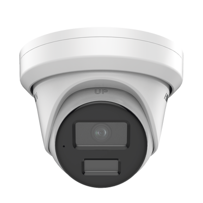 Turret IP 6 Megapixel  / Lente 2.8 mm / Micrófono Integrado / 40 mts IR / Exterior IP67 / WDR 120 dB / Entrada y salida de Audio y Alarma / Captura Facial / Onvif / MicroSD