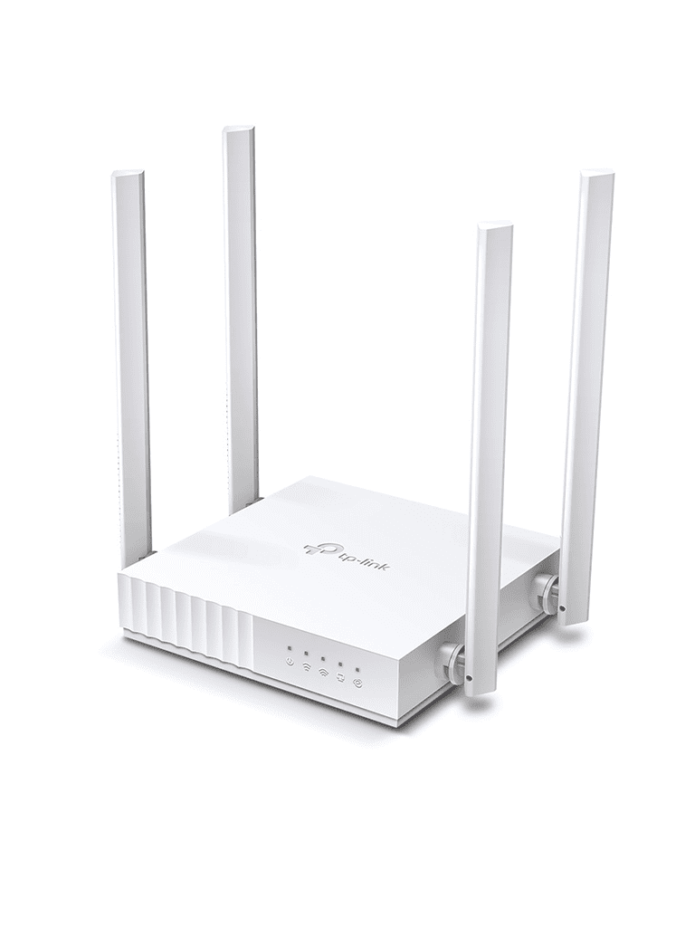 TP-LINK Archer C24 - Ruteador WiFi AC 750Mbps/ 1 Puerto WAN RJ45 Fast Ethernet/ 4 Puertos LAN RJ45 Fast Ethernet/ 4 Antenas Fijas/ Modos de funcionamiento como Enrutador Punto de Acceso y Extensor de red