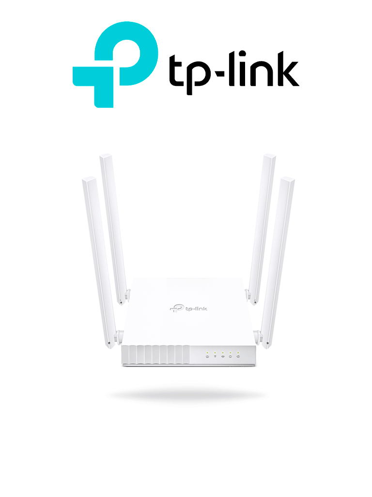 TP-LINK Archer C24 - Ruteador WiFi AC 750Mbps/ 1 Puerto WAN RJ45 Fast Ethernet/ 4 Puertos LAN RJ45 Fast Ethernet/ 4 Antenas Fijas/ Modos de funcionamiento como Enrutador Punto de Acceso y Extensor de red